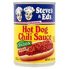 Steve's & Ed's Original Hot Dog Chili Sauce with Onion, 10 oz, 10 Ounce