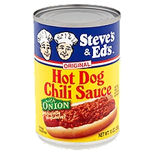 Steve's & Ed's Original with Onion, Hot Dog Chili Sauce, 10 Ounce