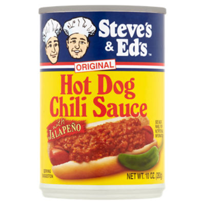 Steve's & Ed's Original Hot Dog Chili Sauce with Jalapeño, 10 oz