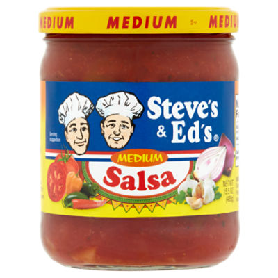 Steve's & Ed's Medium Salsa, 15.5 oz, 15.5 Ounce