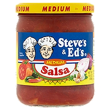 Steve's & Ed's Salsa, Medium, 15.5 Ounce