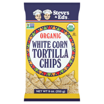 Steve's & Ed's Organic White Corn Tortilla Chips, 9 oz