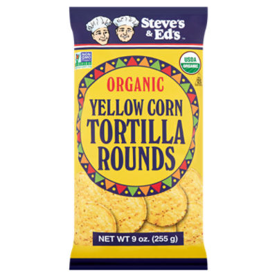Steve's & Ed's Organic Yellow Corn Tortilla Rounds, 9 oz