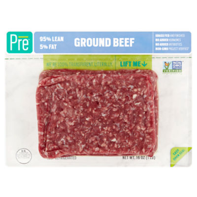 Pre 95% Lean 5% Fat Ground Beef, 16 oz