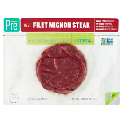 Pre Beef Filet Mignon Steak, 5 oz