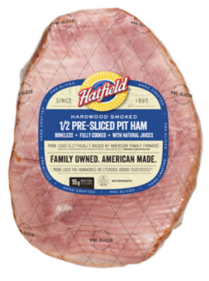 Hatfield Pre-Sliced Boneless Pit Ham, 6 pound