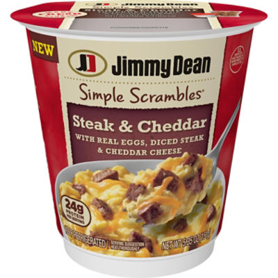 Jimmy Dean Simple Scrambles® Steak & Cheddar Breakfast Cups, 5.35 oz., 5.35 Ounce