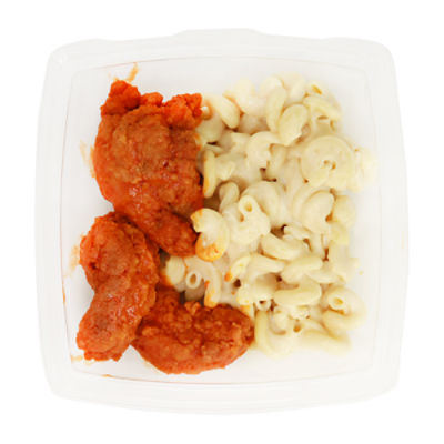 Macaroni and Cheese Bowl with Buffalo Chicken Tenders