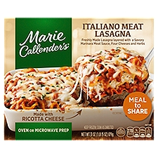 Marie Callender's Italiano Lasagna With Ricotta Cheese Meal to Share, Frozen Meal, 31 OZ