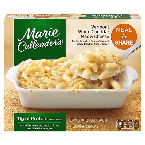 Marie Callender's Frozen Meal, White Cheddar Mac & Cheese, 27 Ounce