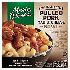 Marie Callender's Pulled Pork Mac & Cheese Bowl,  Kansas City Style, 11 Ounce