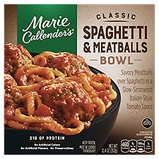 Marie Callender's Classic Spaghetti and Meatballs Bowl Single Serve Frozen Meal, 12.4 oz., 12.4 Ounce