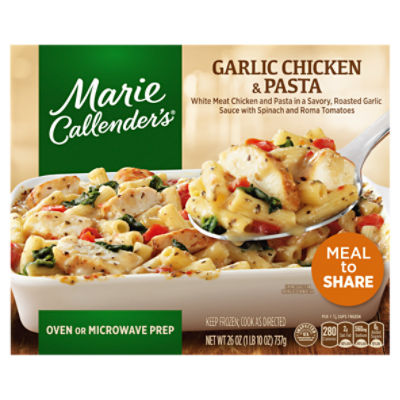 Marie Callender's Garlic Chicken & Pasta, Meal to Share, Frozen Meal, 26 oz.