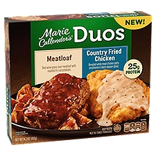 Marie Callender's Duos, Meatloaf & Country Fried Chicken, Frozen Meal, 14.2 oz.