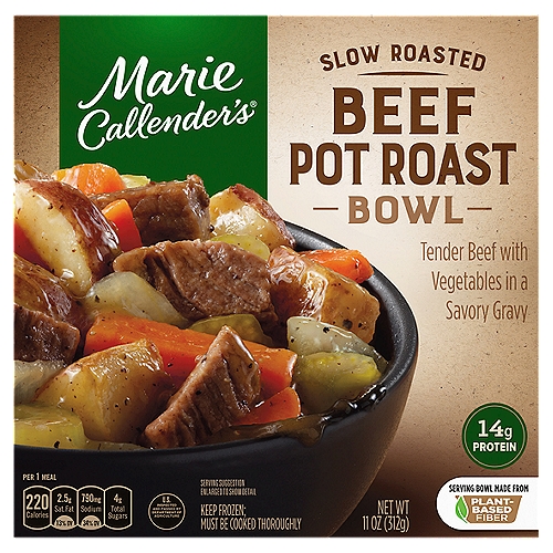 Marie Callender's Slow Roasted Beef Pot Roast Bowl, Frozen Meal, 11 OZ Bowl