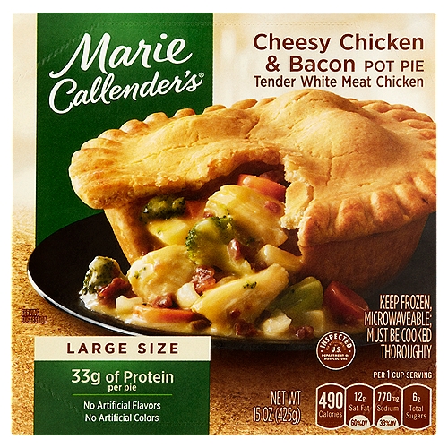 Marie Callender's Cheesy Chicken & Bacon Pot Pie, Large Size, 15 oz