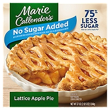 Marie Callender's No Sugar Added Lattice Apple Pie, 37 oz, 37 Ounce