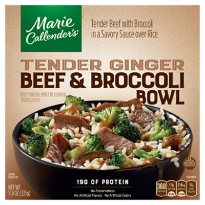 Marie Callender's Tender Ginger Beef & Broccoli Bowl, 11.8 oz