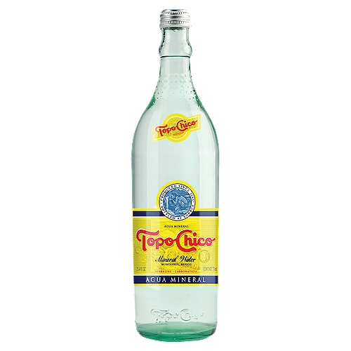 Topo Chico Mineral Water Glass Bottle, 25.4 fl oz
Topo Chico has always been known for the legend surrounding its origins. Today, it is one of the world's largest and best sparkling mineral water brands, with several flavors and packages sizes to satisfy even the most legendary thirst. Whether you believe in the legend or not, you'll still be able to enjoy the crisp, no-calorie taste of Topo Chico.