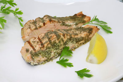 Fresh Made Pesto Salmon