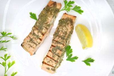 Fresh Made Pesto Salmon