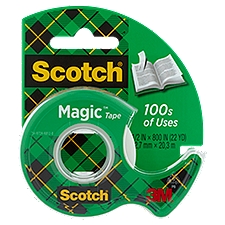 Scotch Magic Tape, 1/2 in. x 800 in, 1 Each