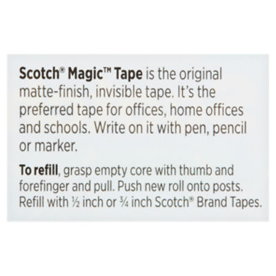 Scotch Magic Tape, 3/4 in. x 300 in.