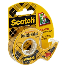 Scotch Permanent Double Sided 1/2 in x 450 in (12.5 yd), Tape, 1 Each