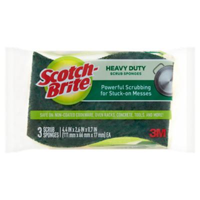 Scotch-Brite Heavy Duty Scrub Sponges, 6 Scrubbing Sponges 
