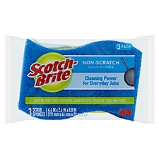 Scotch-Brite Multi-Purpose No Scratch Scrub Sponges, 3 Each