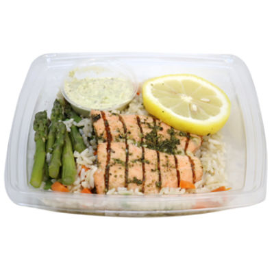 Fresh Made Herbed Salmon and Rice Meal
