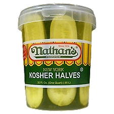 Nathan's NY Kosher Halves, 32 Fluid ounce