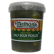 Nathan's NY Half Sour Whole, 32 Fluid ounce