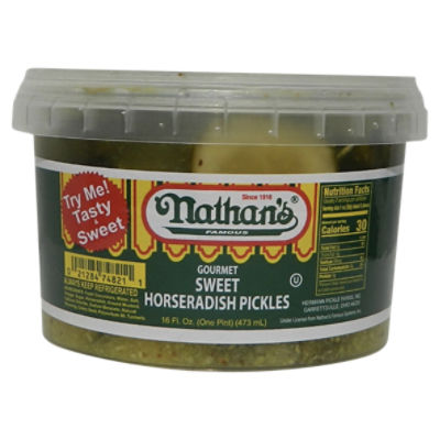Nathan's Gourmet Sweet Horseradish Pickles Price Rite
