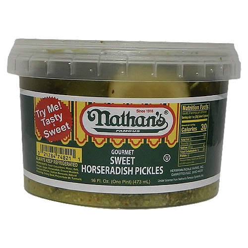 Nathan's Gourmet Sweet Horseradish Pickles