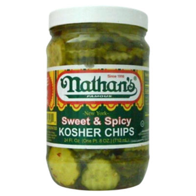 Nathan's Famous New York Sweet & Spicy Kosher Chips, 24 fl oz