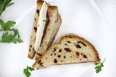 Turkey Sandwich on Cranberry Bread