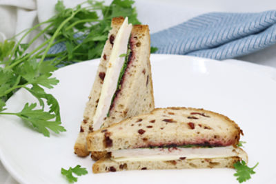 Turkey Sandwich on Cranberry Bread