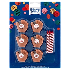 Bakery Crafts Baseball Birthday Candles and Holders