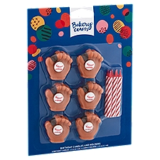Bakery Crafts Baseball Birthday Candles and Holders