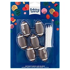 Bakery Crafts Football Birthday Candles and Holders