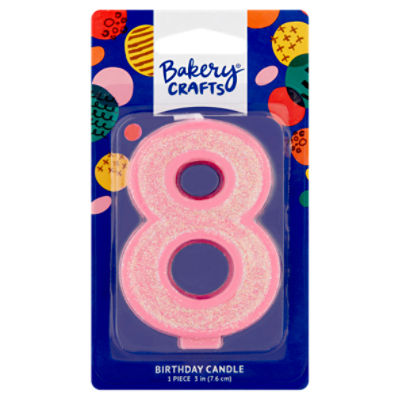 Bakery Crafts 3in 8 Birthday Candle