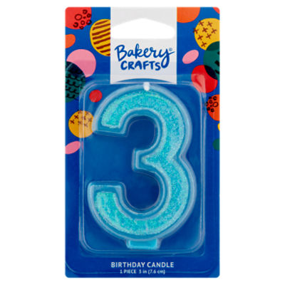 Bakery Crafts 3 in 3 Birthday Candle