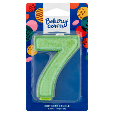 Bakery Crafts 3in 7 Birthday Candle