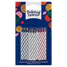 Bakery Crafts 2.25 in Magic Relight Birthday Candles, 10 count