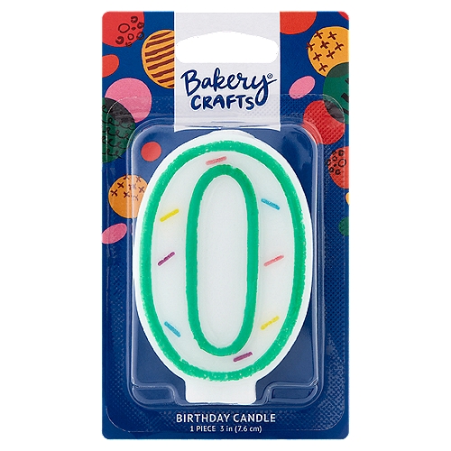 Bakery Crafts 0 Birthday Candle