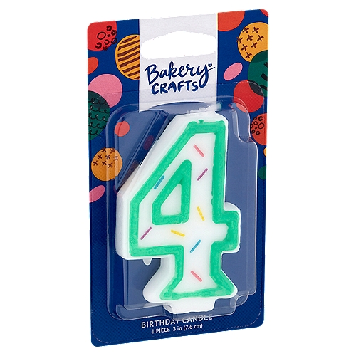 Bakery Crafts 3 in 4 Birthday Candle