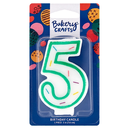 Bakery Crafts 3 in 5 Birthday Candle