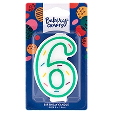 Bakery Crafts 3 in 6 Birthday Candle