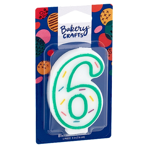 Bakery Crafts 3 in 6 Birthday Candle